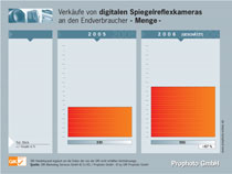 Verkäufe von digitalen Spiegelrelfexkameras an den Endverbraucher -Menge-